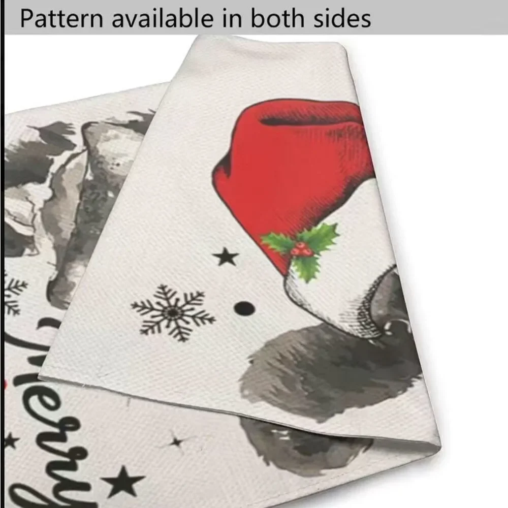 Merry Christmas Cow Garden Flag Winter Snowflake Holiday Decorative Double Sided